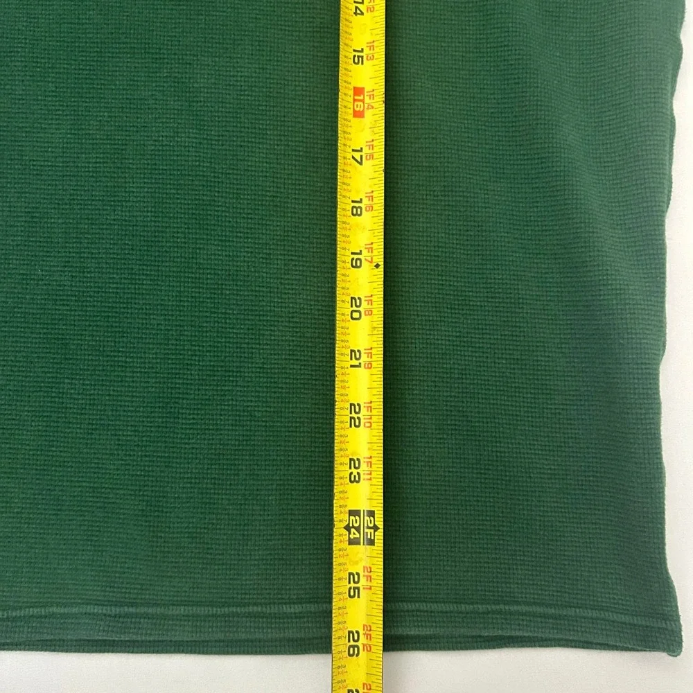 Polo Ralph Lauren Shirt Mens XL Green Thermal Waffle Knit V-Neck Cotton Pony